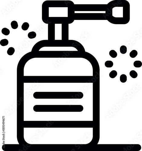 Spray bottle dispensing a fine mist, ideal for cleaning solutions, cosmetics, or personal care products