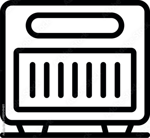 Electric heater warming a cozy room, providing comfort during the cold winter season