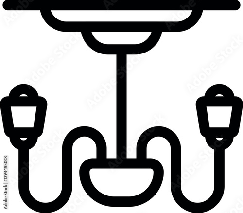 Elegant chandelier illuminating a modern space, adding a touch of sophistication to interior design