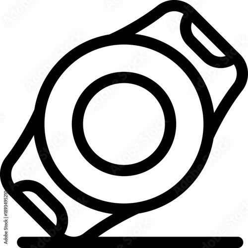 Smart watch lying on flat surface showing blank screen, wearable technology concept