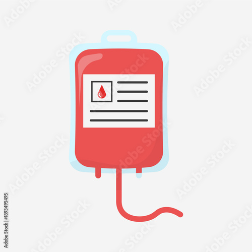 Isolated illustration of blood transfusion for images, icons themed with medical equipment in hospitals and advertisements about blood donation.