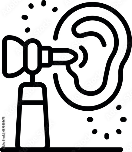 Otoscope being used for an ear examination, a vital tool for diagnosing ear conditions