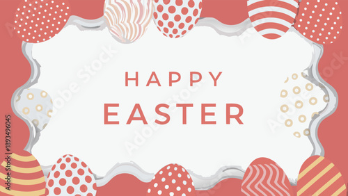 Easter greeting card vector illustration