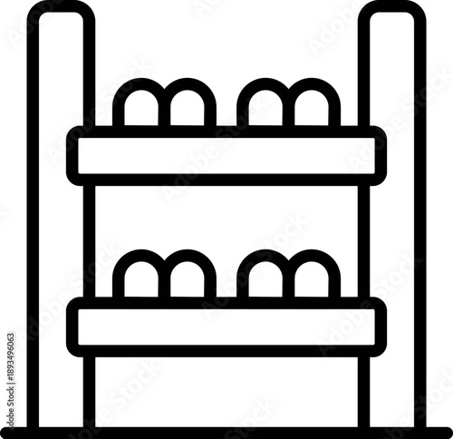 Double shelf displaying bread in a supermarket, offering a variety of choices to customers
