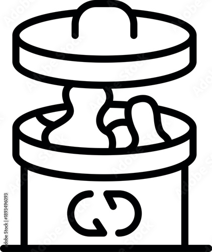 Organic waste releasing from open composting bin, promoting eco friendly waste management