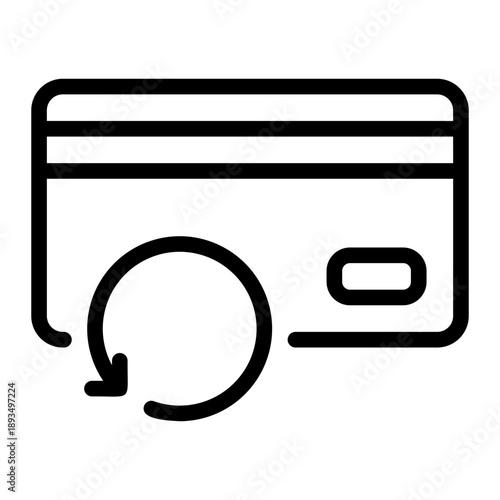 Credit card history line icon
