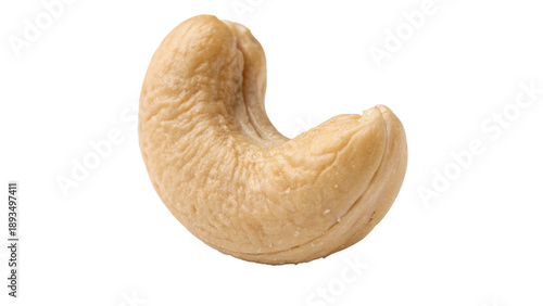 Foto single cashew nut isolated on transparent background cut out