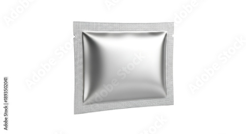 Wallpaper Mural Silver foil sachet mockup blank and pristine on transparent background Torontodigital.ca