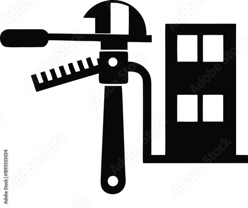 Plumbing tool outside a house