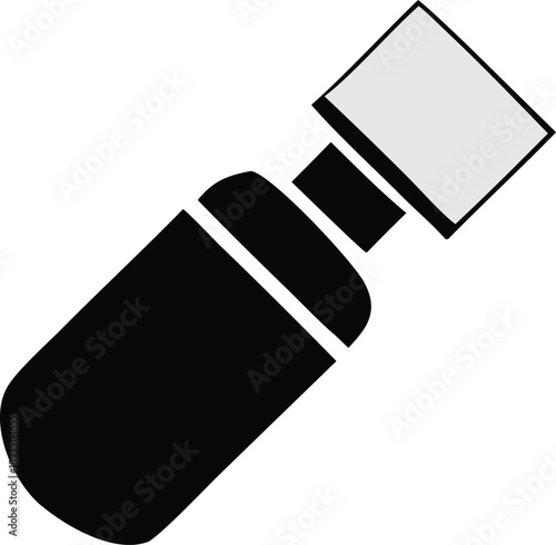 Modern black and white computer monitor