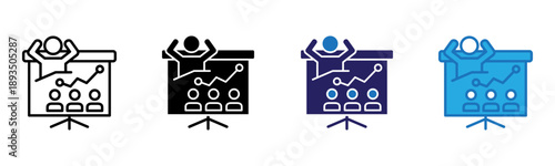 Training Icon Multi Style Vector Illustration