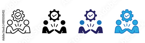 Respect Icon Multi Style Vector Illustration