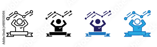 Challenge Icon Multi Style Vector Illustration