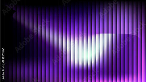 Abstract purple digital art with vertical stripes and glowing light source design vector illustration.