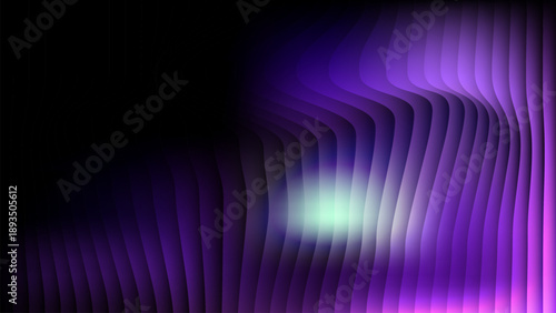 Abstract dark purple art with wavy gradient lines and a subtle glow effect vector illustration.