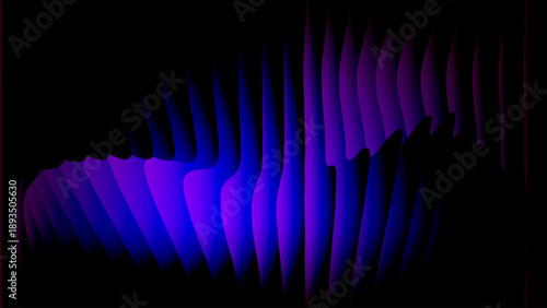 Abstract black and blue gradient art with sharp dimensional shapes vector illustration.