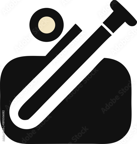 Medical syringe and test tube icon
