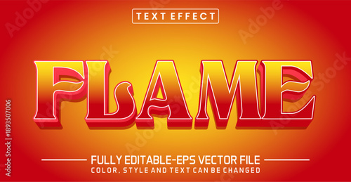 Flame font Text effect editable