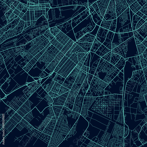 Urban Street grid Map of town or city vector. Blueprint style. Design for poster, cards, prints, fabric, packaging , web, banner, wallpaper.