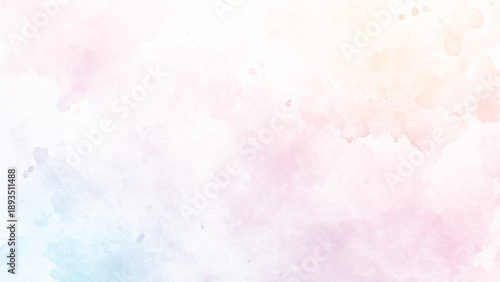  Plane sky view with stars and sunset. Watercolor style texture