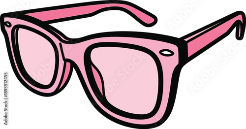 Stylish pink sunglasses with a classic retro design, ideal for summer fashion and eye protection