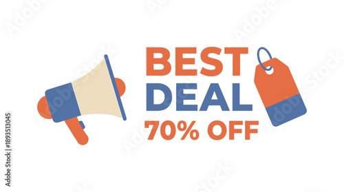 Best Deal on Discounts, Online Shopping, Promotional Graphic, Digital Marketing, Creative Design
