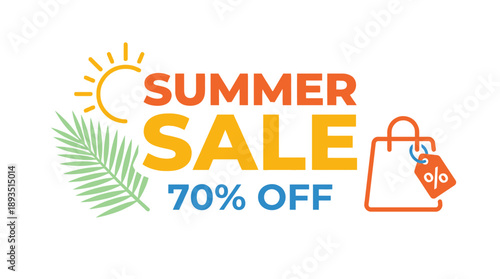70% Off on All Products, Online Store, Promotional Graphics, Bright and Vibrant Design