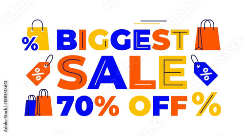 70% Off on Products, Online Shopping, Exciting Offers, Digital Graphics