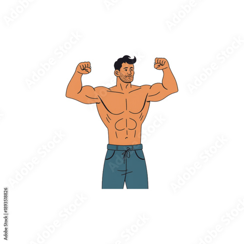 muscular man with arms crossed