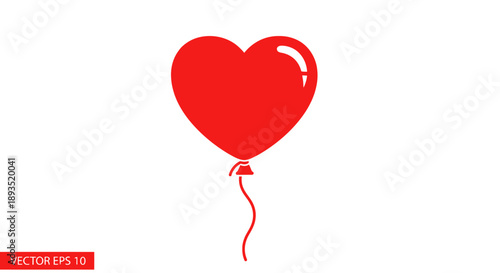 red heart shaped balloon icon.