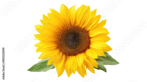 Bright Yellow Sunflower With Water Drops