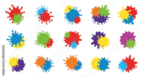 Vibrant Colorful Crayon Swatches Arranged in a Grid Pattern on a White Background