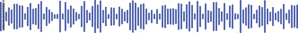 Obraz premium Modern blue sound wave visualization, symbolizing digital communication, audio processing, and tech.