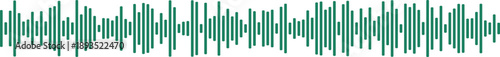 Dark green sound wave graphic, ideal for representing sophisticated audio, nature sounds, or data.