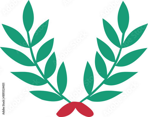 Symbolic laurel wreath representing victory and honor
