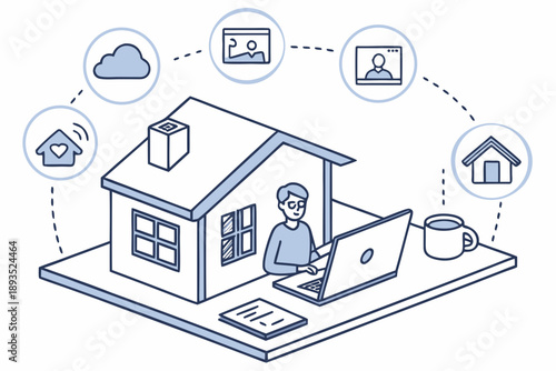 Remote work setup at home