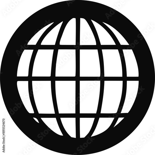 Global network connection icon representing internet