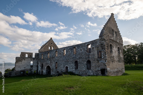 Visingsborg castle ruin on the Swedish island of Visingsö in Lake Vättern