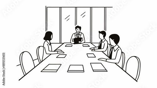 Teamwork and Collaboration in a Business Meeting A Discussion Around the Conference Table