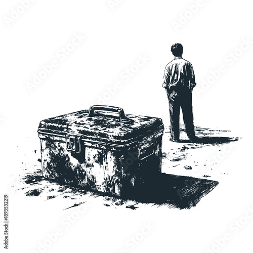 Lunch Box and a man in the distance