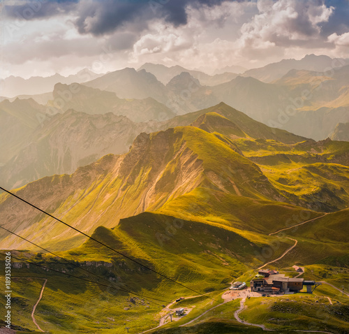H�fatsblick mountain station and Foghorn Railway in the Bavarian Alps
