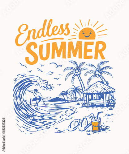 endless summer t-shirt design 