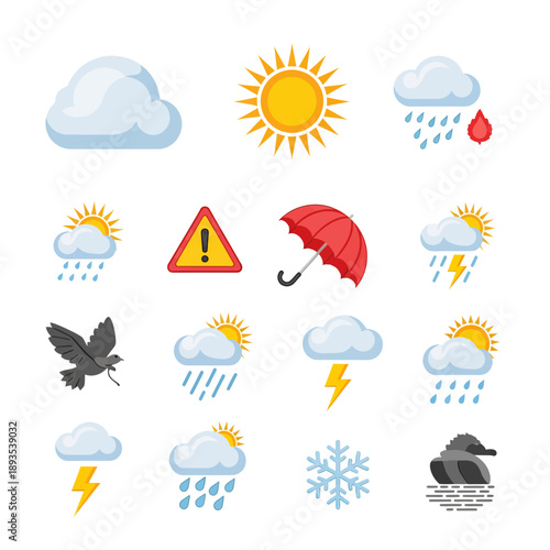 Weather icons for forecasting and climate presentation