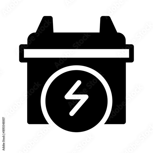 Charging accu battery icon
