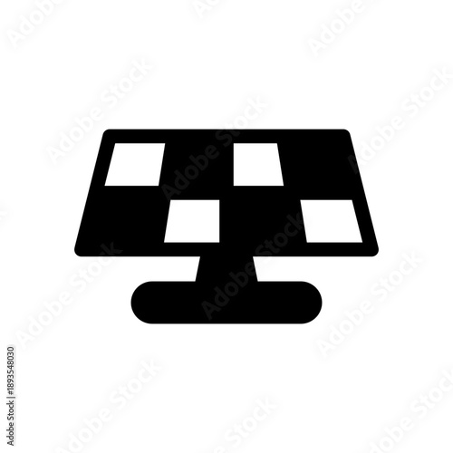 Hot temperature of solar cell icon