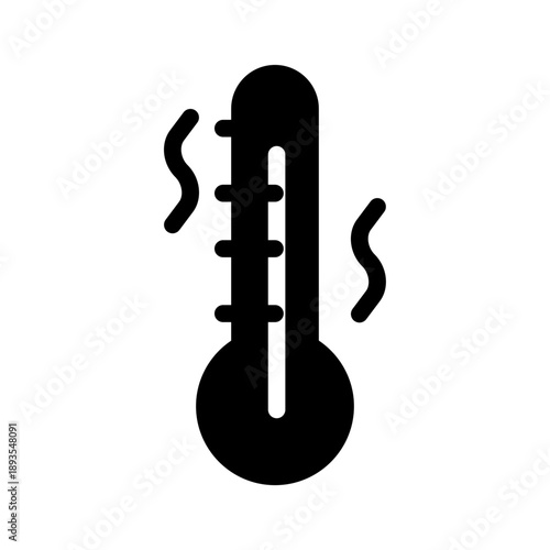 Hot thermometer icon