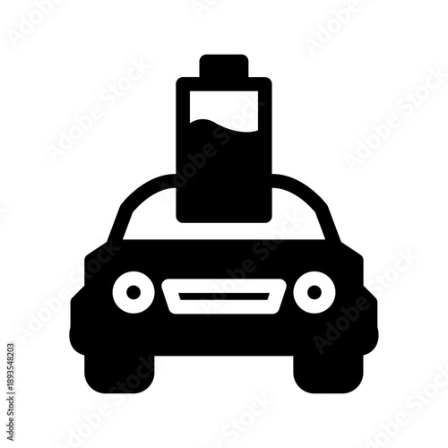 Broken car battery  icon