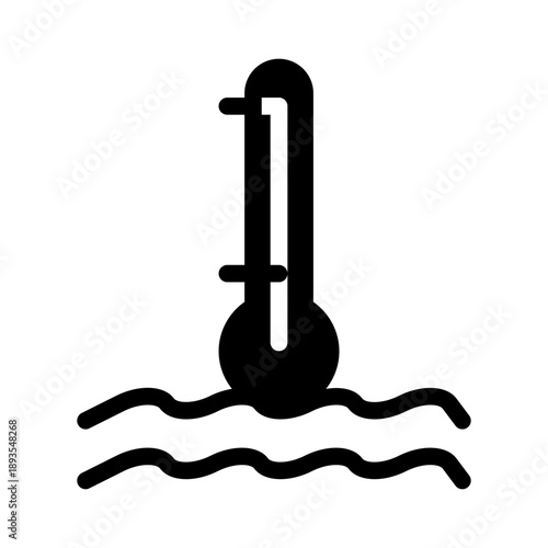 Hot temperature water icon
