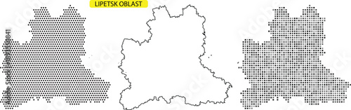 Lviv oblast map illustration with different style vector
