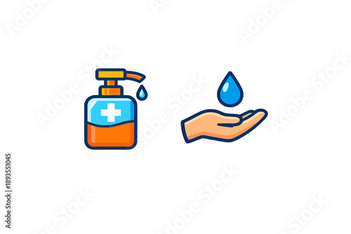 Hand washing with soap and water in a health care context to promote hygiene and prevent the spread of germs and infections before eating or after using the restroom